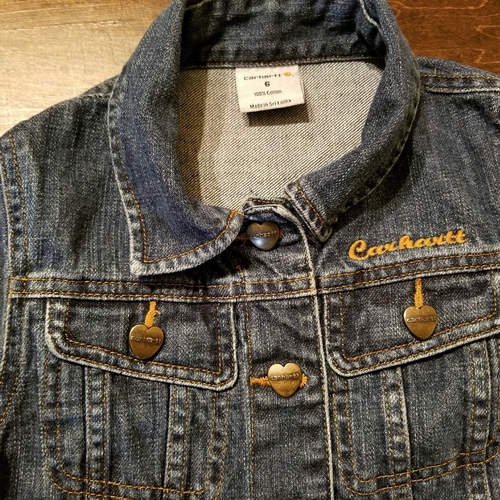 Carhartt Jean jacket with heart snap buttons