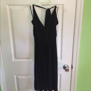 Black halter dress.