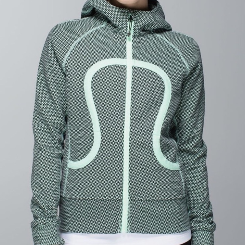 Lululemon Scuba Hoodie Double Diamond Fresh Teal.