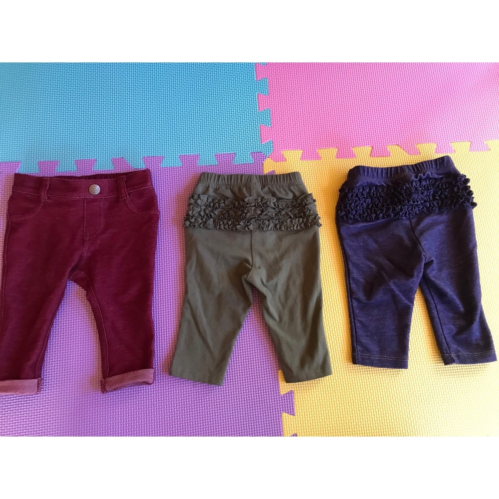 Lot of 3 Old Navy Bottoms For Baby Girl All 3-6 mo
