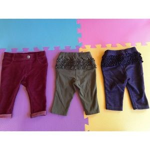 Lot of 3 Old Navy Bottoms For Baby Girl All 3-6 mo