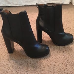 Black heeled ankle boots