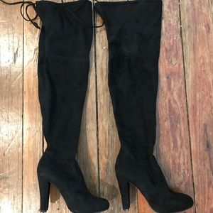 Black over the knee boots