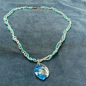 Blue and silver necklace