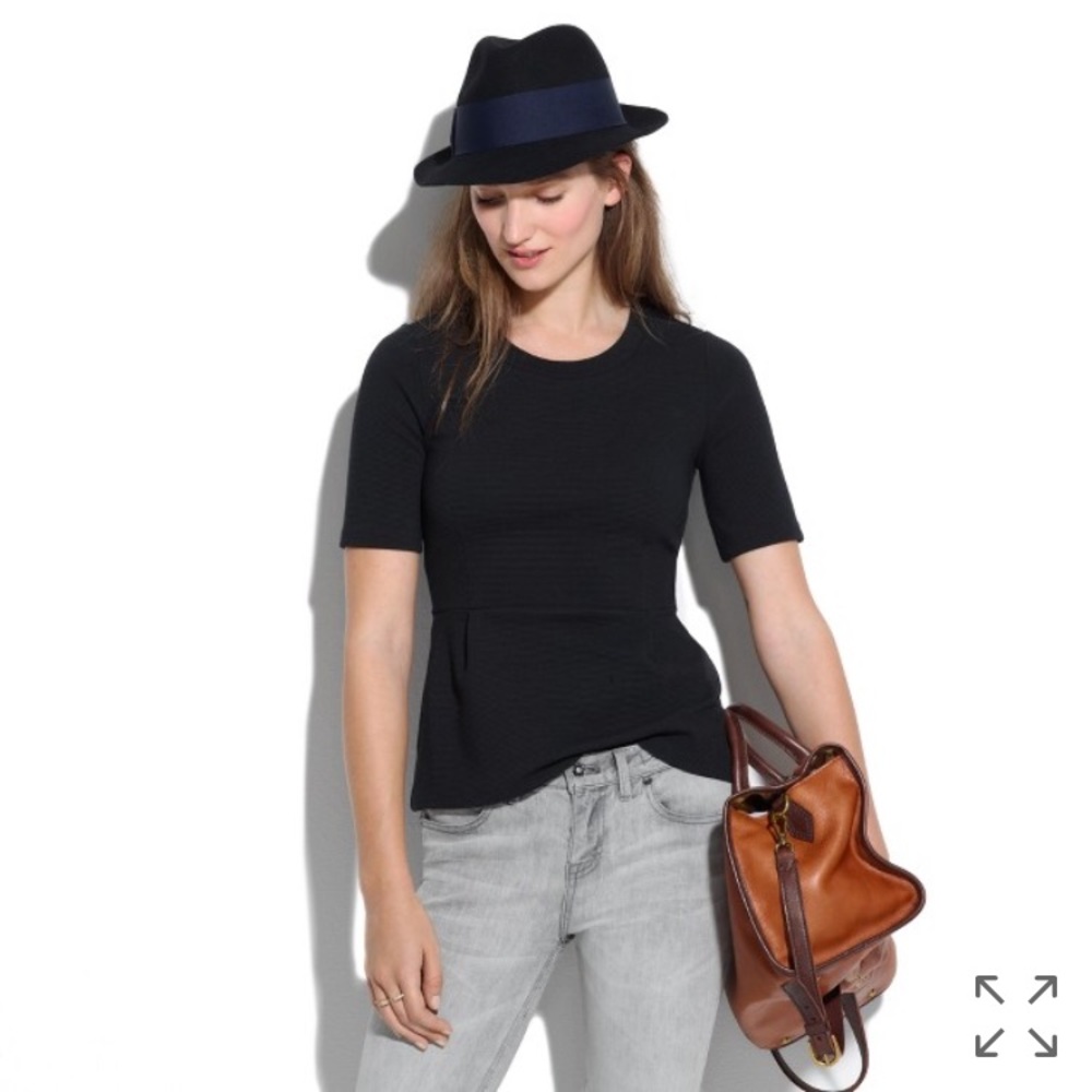 Madewell tailored peplum top
