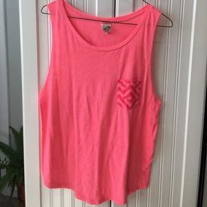 PINK Bright Pink Tank Top Small