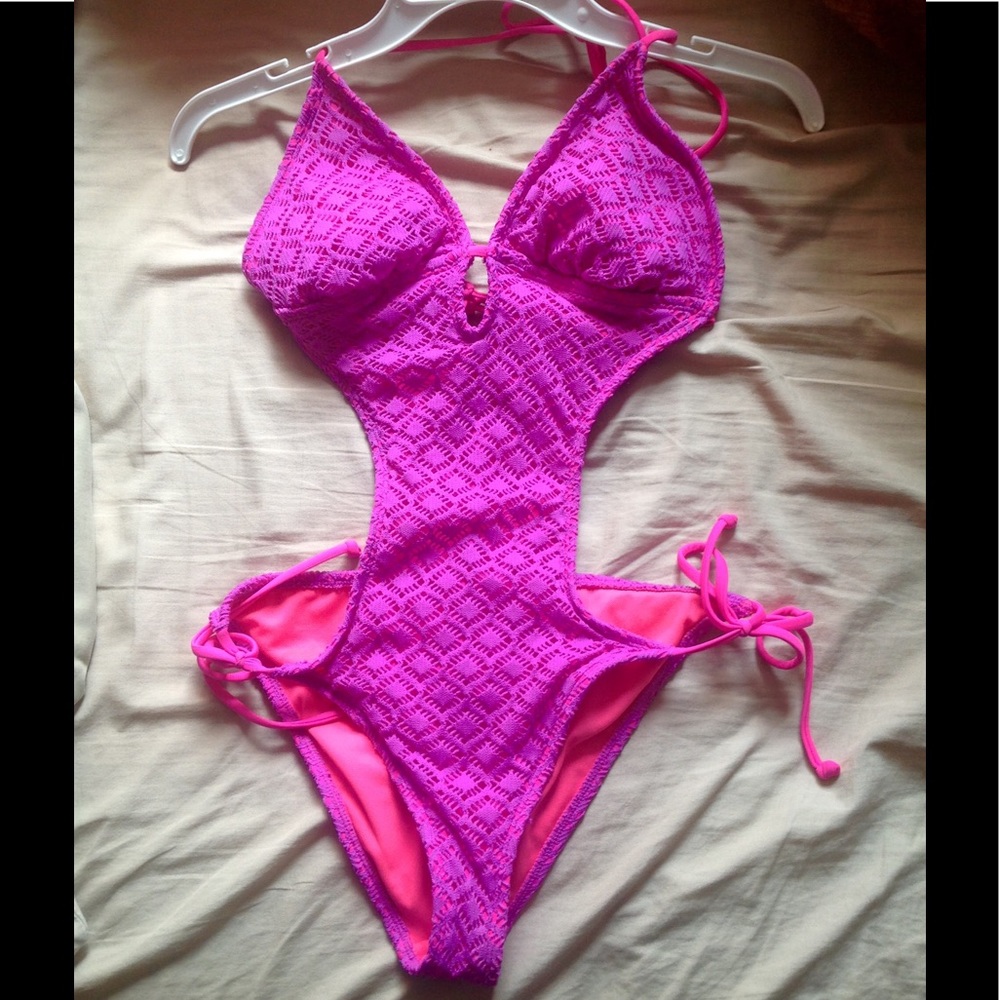 Purple One Piece Swimsuit