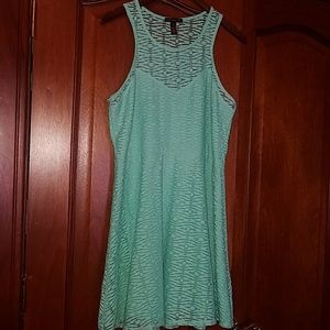 Material Girl bright green sleeveless dress