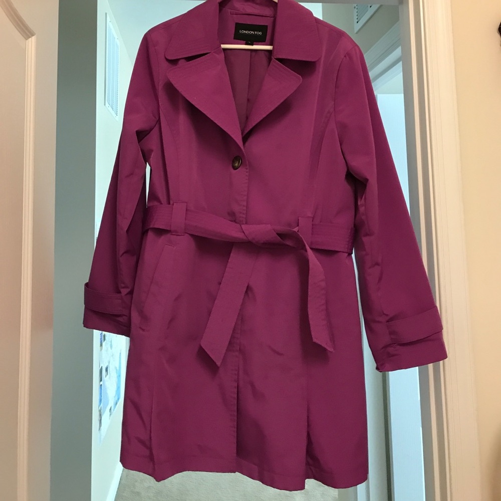 Purple trench coat