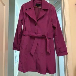 Purple trench coat