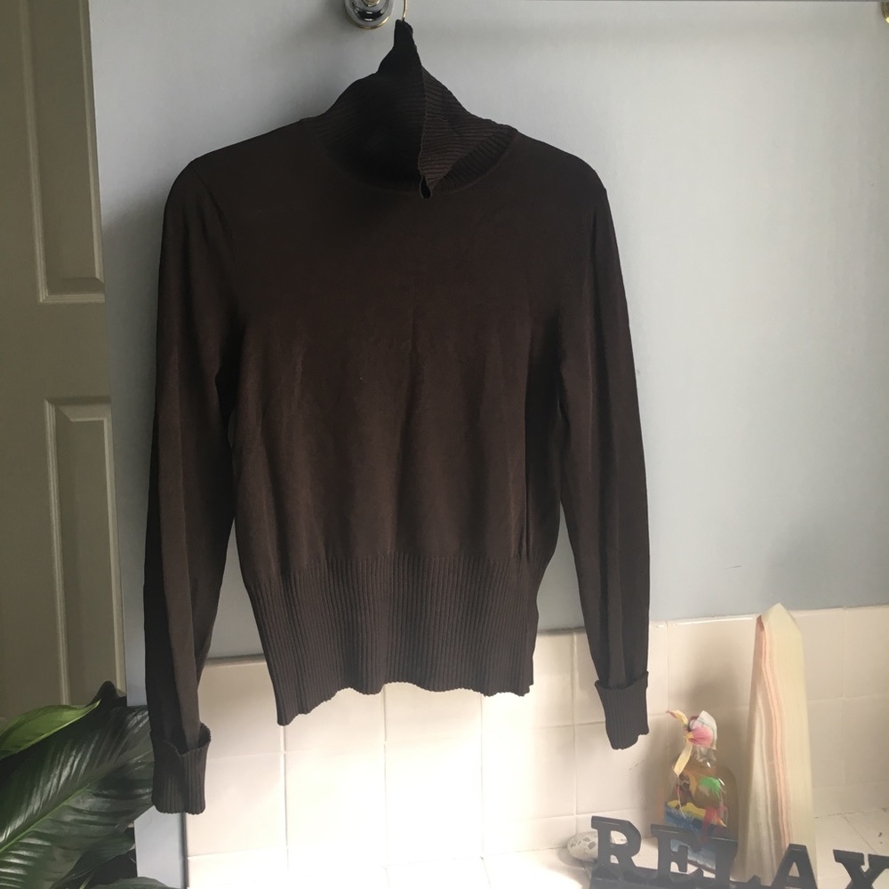 Women's Chocolate Brown Turtleneck