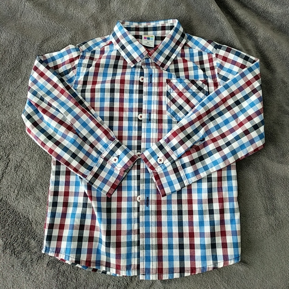 Boys Woven Dress Shirt and Tee Shirt Combo