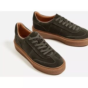 Zara Army Green Walking Shoes