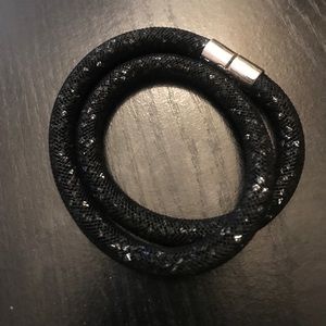 Stardust Black double bracelet Swarovski Cristal
