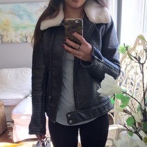 Bagatelle Faux Leather and Shearling Jacket