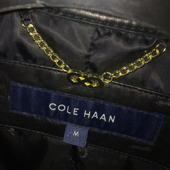 Genuine Lambskin Leather Cole Haan Jacket - Picture 2 of 7