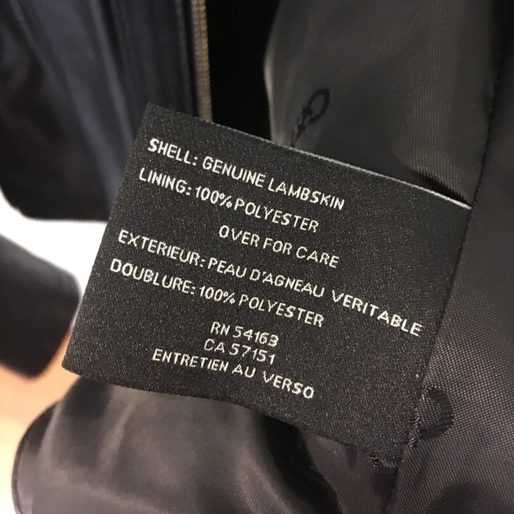 Genuine Lambskin Leather Cole Haan Jacket - Picture 3 of 7