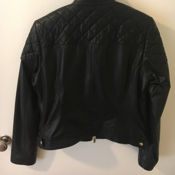 Genuine Lambskin Leather Cole Haan Jacket - Picture 5 of 7