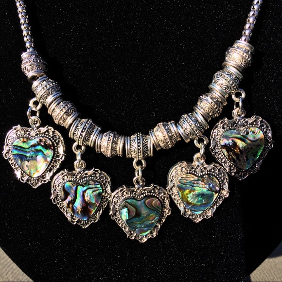 Hearts of Shell Vintage Silver Beach Boho 3 Pc Set - Picture 5 of 8