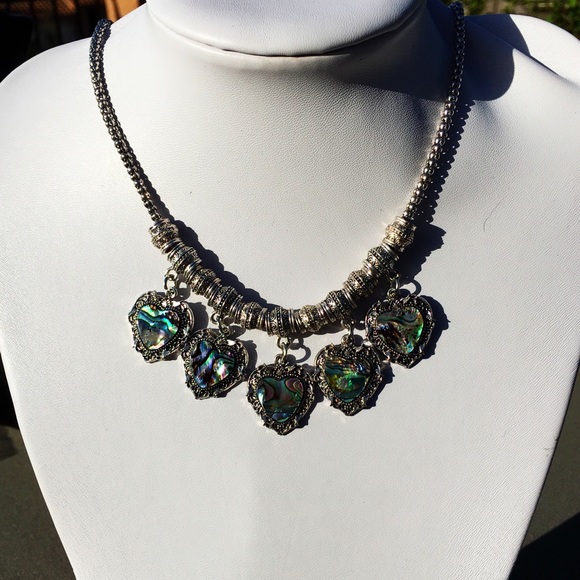 Hearts of Shell Vintage Silver Beach Boho 3 Pc Set - Picture 7 of 8