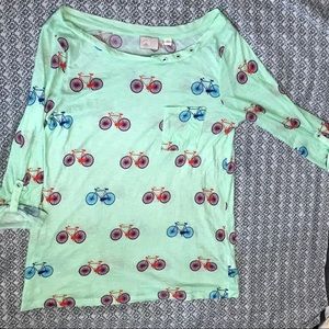 Anthropologie (Postcard) Bicycle Top