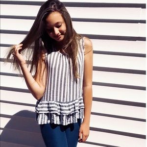 Striped shirt size 10/12 kids