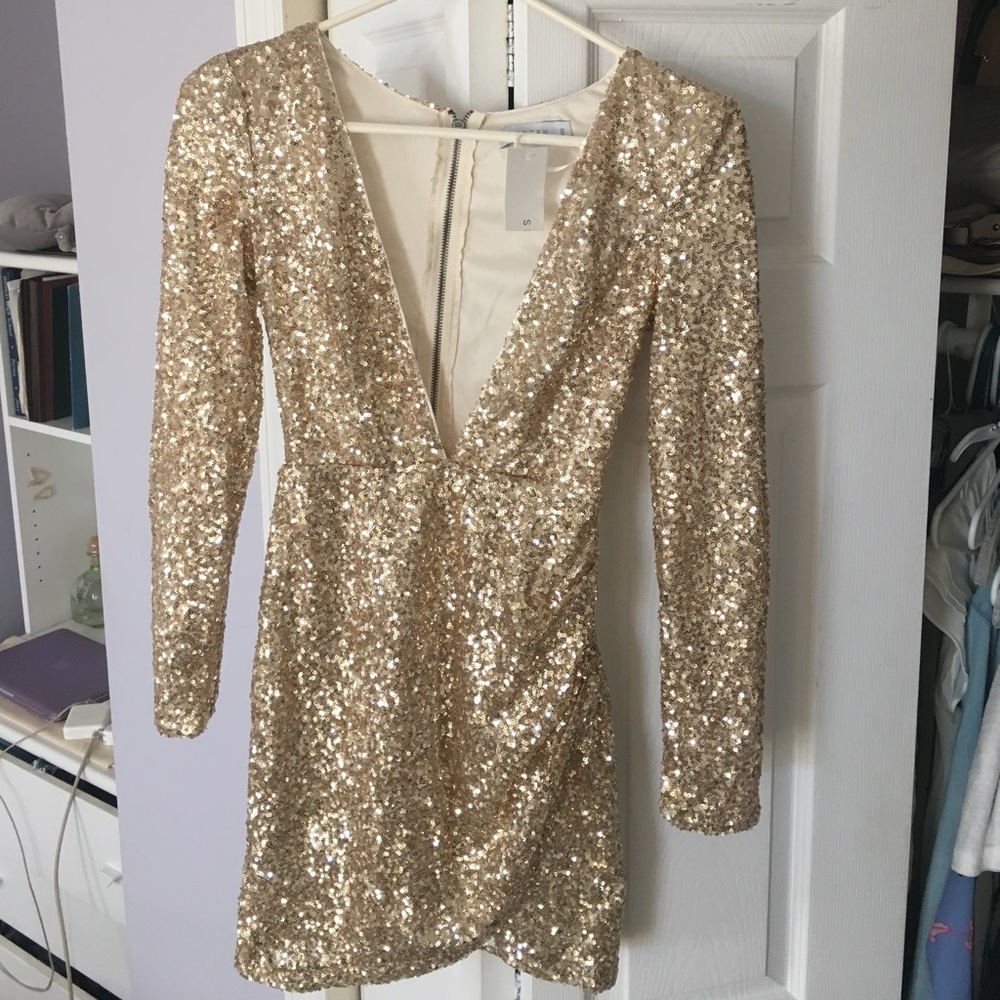 New Year's Eve golden dress
