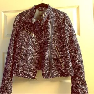 Tweed moto jacket