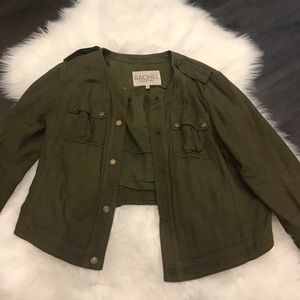 Rachel Roy army green swing jacket