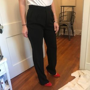 White Waisted Black Pants