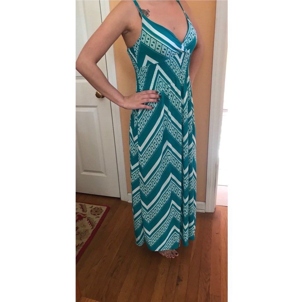 Aqua Maxi Dress