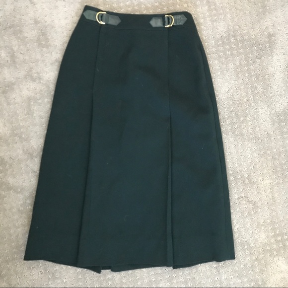 Deep Green Authentic Vintage Celine Paris Skirt