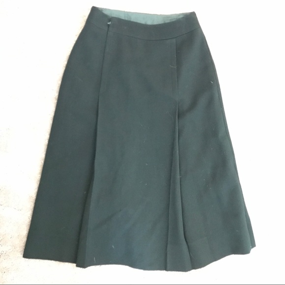 Deep Green Authentic Vintage Celine Paris Skirt - Picture 2 of 5
