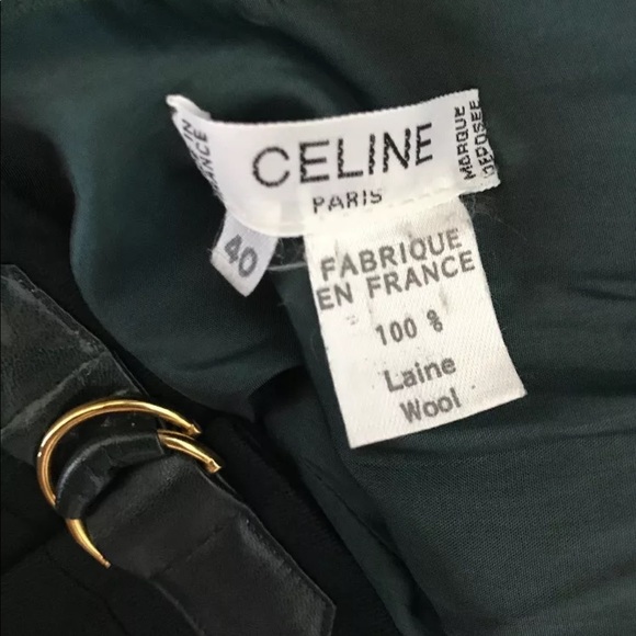 Deep Green Authentic Vintage Celine Paris Skirt - Picture 5 of 5