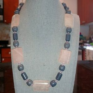 Yameen Light Coral, Rose Quartz, Swarovski Crystal