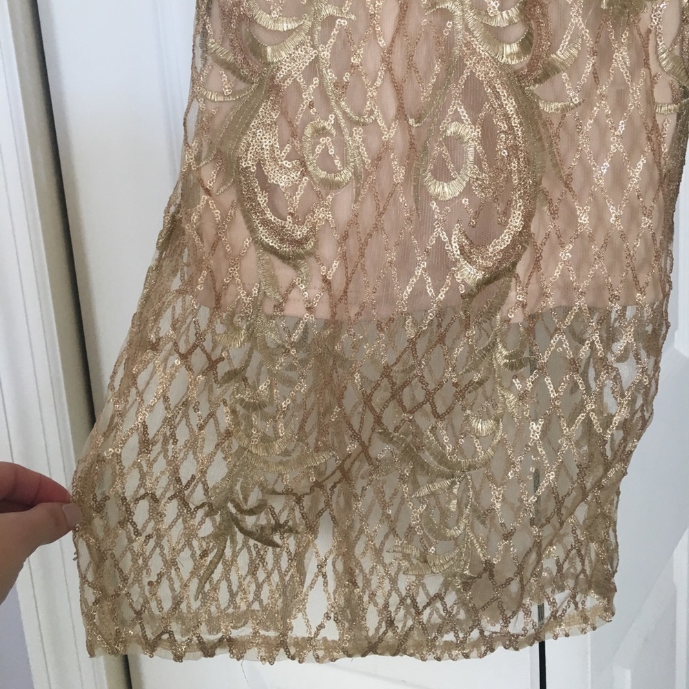 Golden shine midi dress - Picture 3 of 3