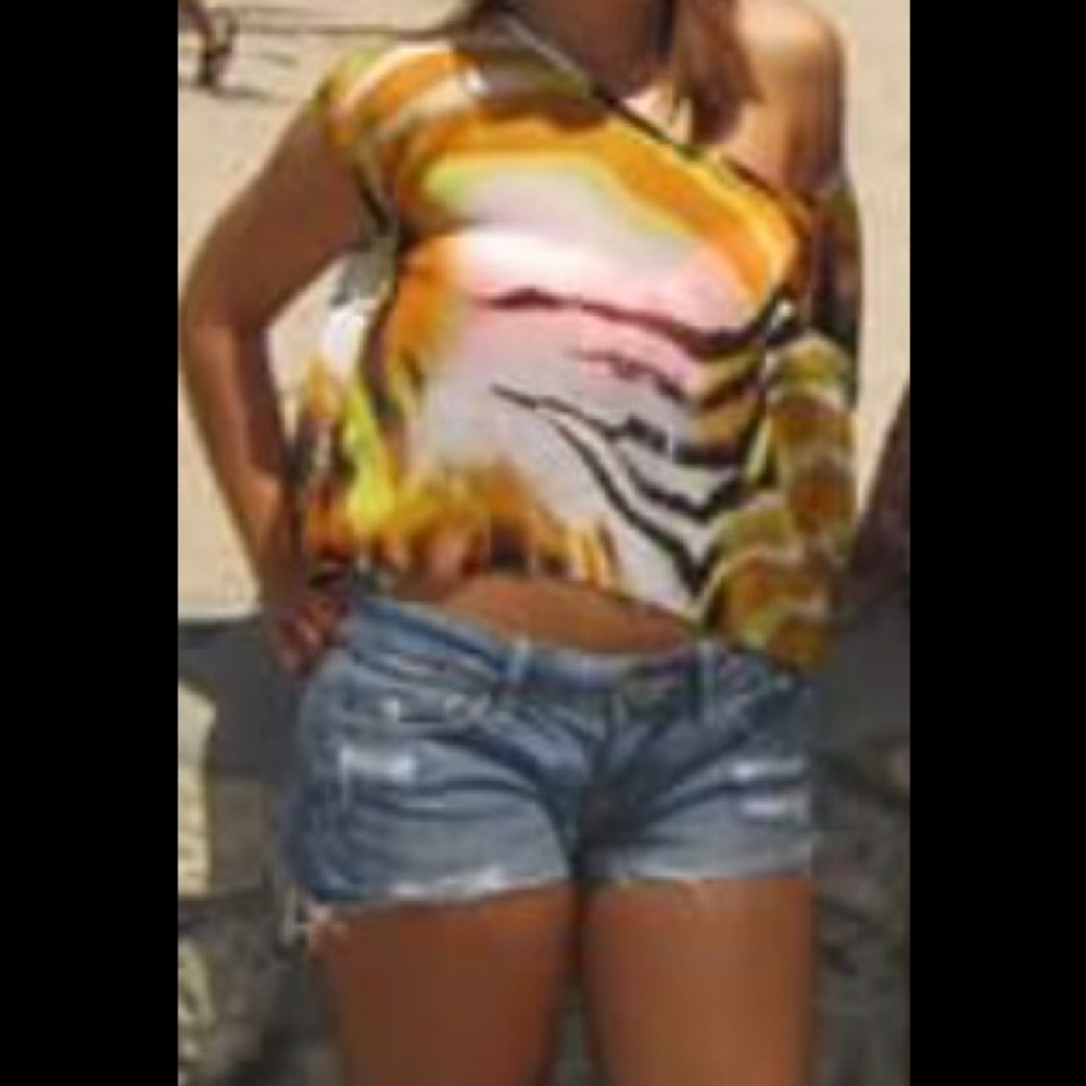 Animal print sheered top