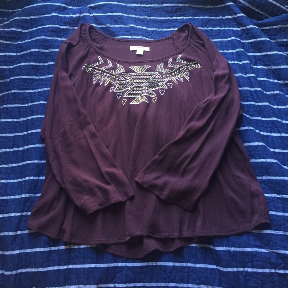 Mossimo Aztec-print top