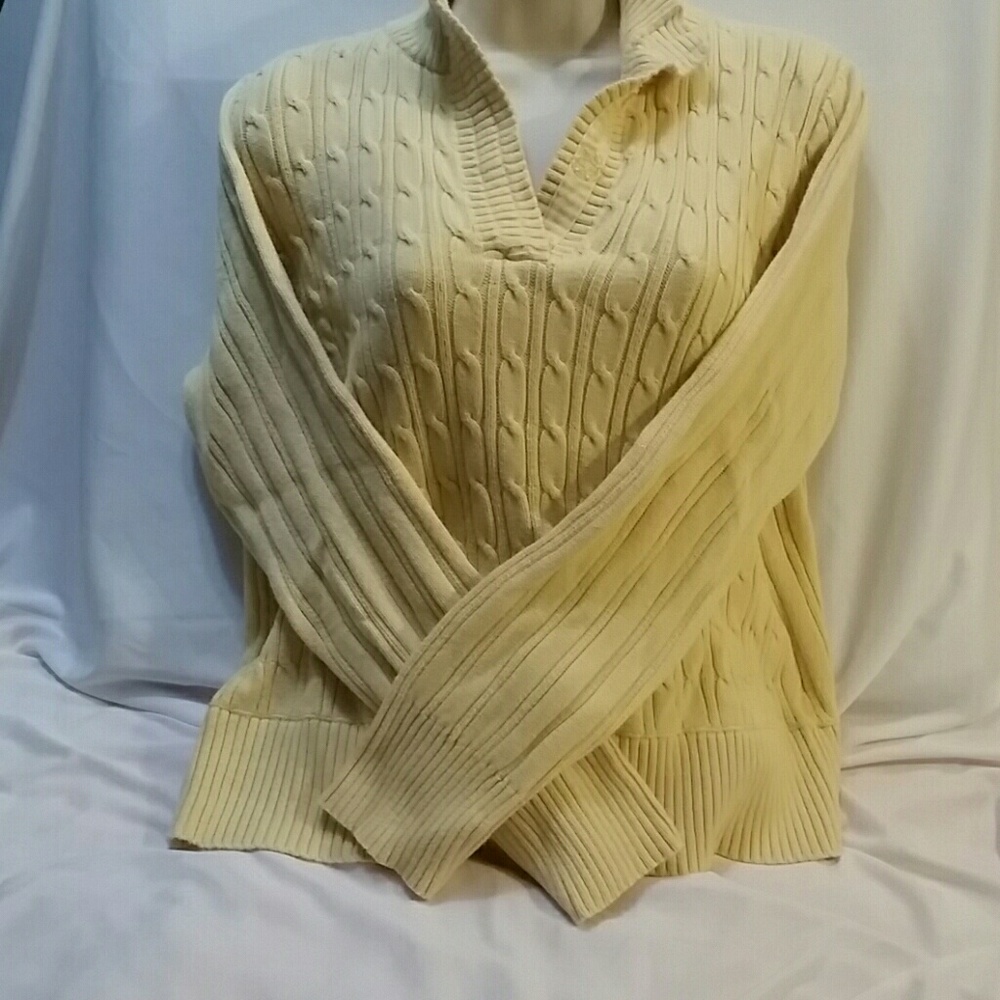 Liz Claiborne "Villager" Cable knit sweater