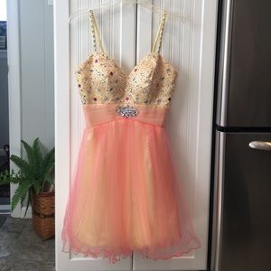 Yellow & Pink Homecoming Dress