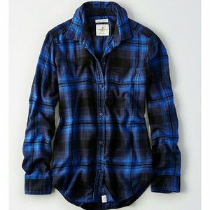 American eagle outfitters blue flannel