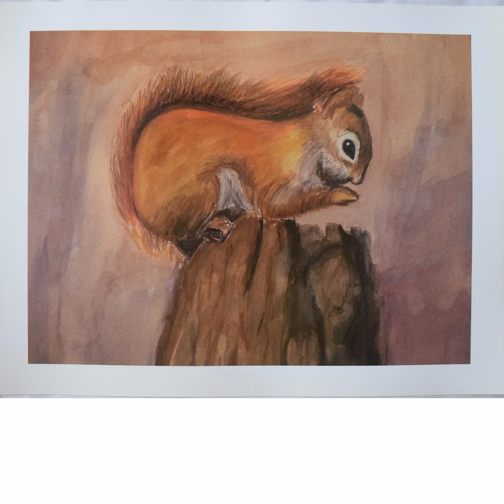 "Squirrel" print from my original artwork.Sale