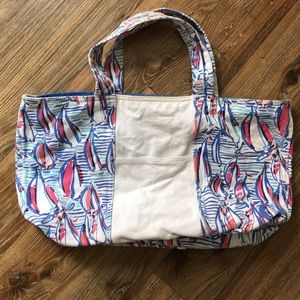 Lilly Pulitzer red right return tote bag