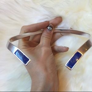 Pamela Love silver Lapis inlay collar