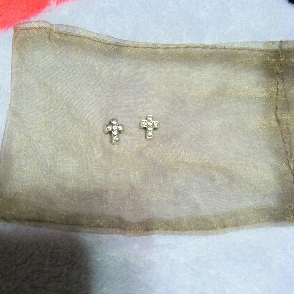 Cubic z cross earrings