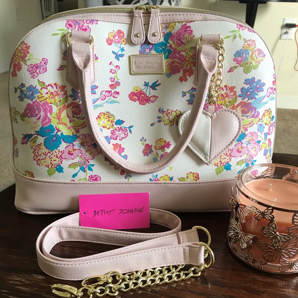 Betsey Johnson Large Floral Handbag Or Diaper Bag