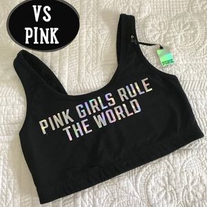 VS Pink Holographic Sports Bra