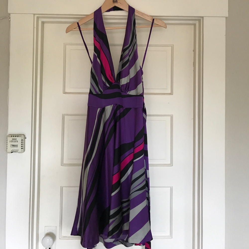 Arden B Silk Halter Dress