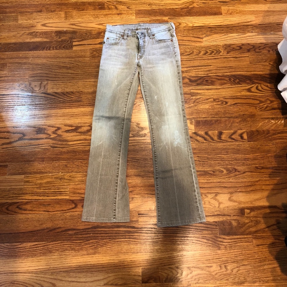 Seven for all Mankind dark green washed jeans