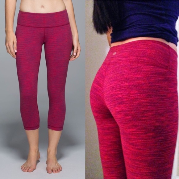 lululemon athletica Pants - Lululemon Wunder Under Crop II Diamond Jacquard 6